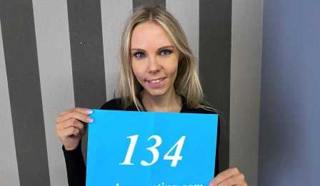 Czech Sex Casting Blonde spreads after photo shoot