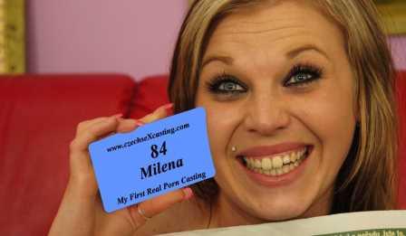 Czech Sex Casting Milena is happy to have her first porn casting