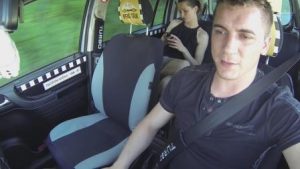 Czech Taxi 10 Brunette squirts all over the car