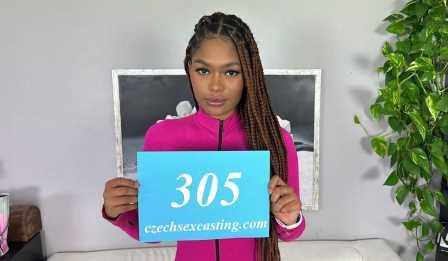 Czech Sex Casting E305 Hot latina with braids and sexy ass fucks at a casting