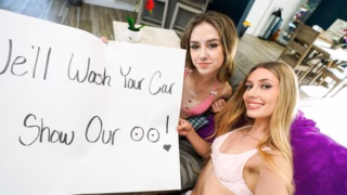 Cum Swapping Sis Stepsis And Her Friend Have A Bikini Carwash S7 E10
